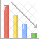 Bar chart down Icon