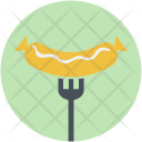 Barbecue Fork Sausage Icon