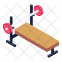 Barbell Bench Weight Bench Fitness Equipment Icon