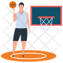 Sport Outdoor Game Basketball Player Icon