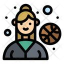 Basketball Player Female Player Outdoor Game Icon