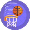 Score Hoop Net Basketball Ball Icon