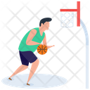 Sport Outdoor Game Basketball Player Icon