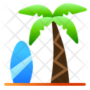 Beach Coconut Surf Icon