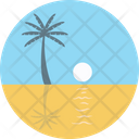 Beach Sea Palm Tree Icon