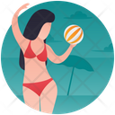 Beach Girl Beach Beach Game Icon