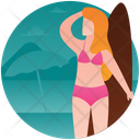 Beach Surfing Icon
