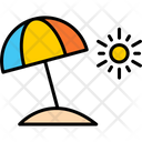 Beach Umbrella Summer Vacation Icon