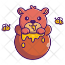 Bear In Honey Pot Icon