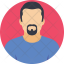 Hipster Beard Person Icon