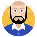 Beard Man Bald Man Avatar Icon