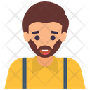 Bearded Man Hipster Male Avatar Icon