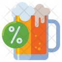 Beer Percentage Happy Hour Happy Time Icon