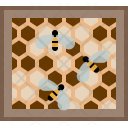 Bees Honeycomb Larvae Icon