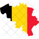 Belgium Flag Map Icon