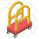 Bellhop Hotel Service Luggage Trolley Icon