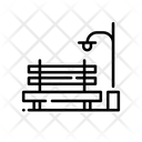 Bench And Lamp Icon