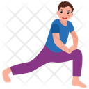 Bending Leg Yoga Pose Flexible Figure Icon