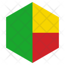 Benin Flag Hexagon Icon