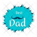 Happy Fathers Day Best Dad Label Fathers Day Badge Icon