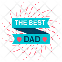 Happy Fathers Day Best Dad Sticker Fathers Day Badge Icon