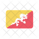Bhutan Flag Country Icon