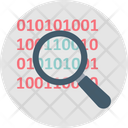 Binary Code Binary Number Magnifier Icon