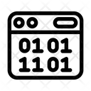 Binary Code Coding Seo And Web Icon