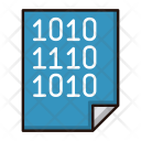 Processing Document Binary Icon