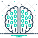Binary Mind Processor Brain Icon