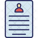 Biodata Cv Job Application Icon