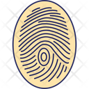 Biometric Identification Dactylogram Fingerprint Icon