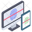 Biometric Verification Fingerprint Scanner Biometric Access Control Icon