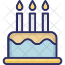 Birthday Cake Cake Cake With Candles Icon
