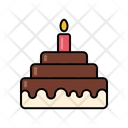 Birthday Cake Candle Cake Icon