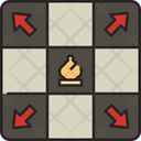 Bishop Moves Game Chess Icon