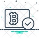 Bitcoin Accepted Cryptocurrency Icon