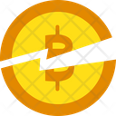 Bitcoin Bitcoin Cut In Half Bitcoin Halving Icon