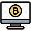 Bitcoin Television Lcd Monitor Icon