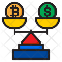 Bitcoin Scale Money Icon