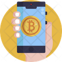 Bitcoin Mobile App Blockchain Icon