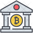 Bank Bitcoin Cryptocurrency Icon