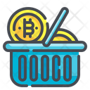 Basket Purchase Store Cryptocurrency Digital Currency Bitcoin Icon
