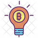 Idea Bulb Bitcoin Bulb Creative Bitcoin Idea Icon
