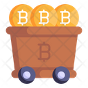 Bitcoin Cart Mining Cart Bitcoin Mining Icon