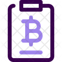 Bitcoin Clipboard Icon