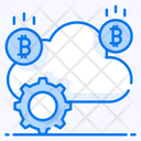 Bitcoin Cloud Cloud Cryptocurrency Cloud Configuration Icon