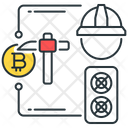 Bitcoin Craft Bitcoin Making Icon