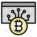 Bitcoin Credit Card Cashless Digital Money Icon