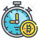 Time Clock Cryptocurrency Digital Currency Bitcoin Stopwatch Icon